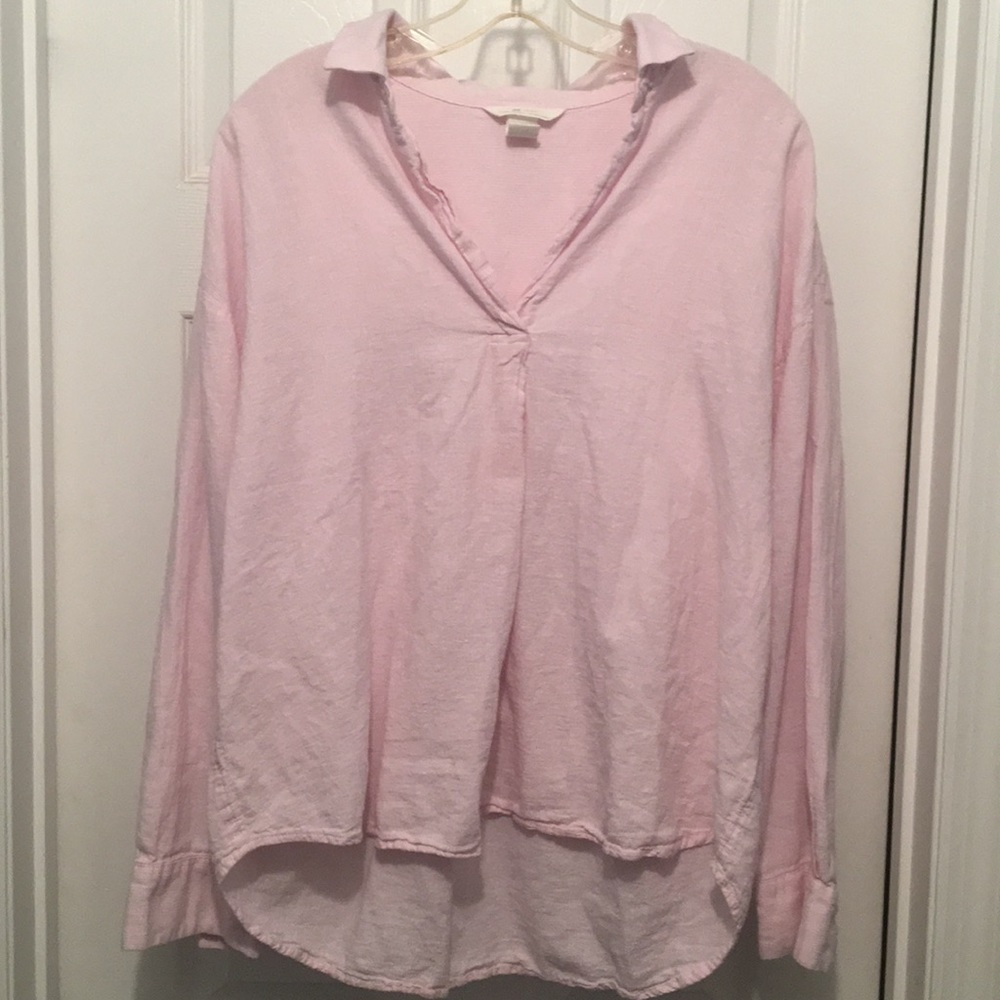 💚H&M Lounge Linen Boyfriend Top